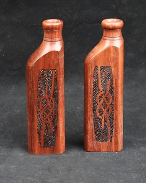 handmade wooden vases