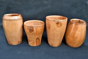 Apple wood vases