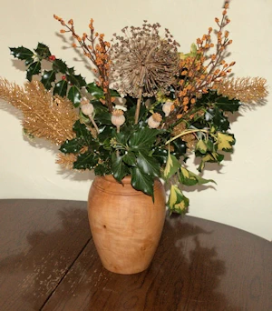 Large wooden vase