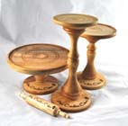 Carved wooden golf trophy