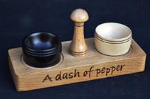 Hand made salt and pepper pots
