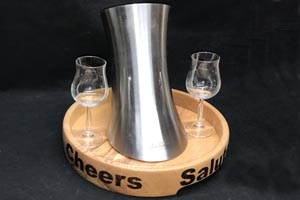 Hand made wooden drinks tray