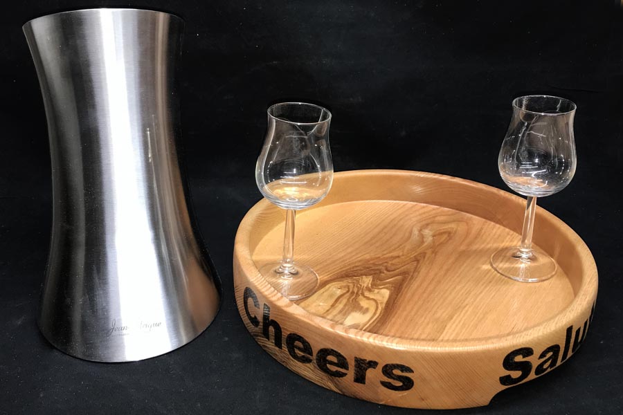Hand made wooden drinks tray