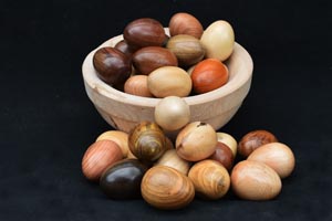 Wooden egg collection