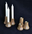 Oak candle holders