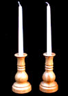 Hand made wooden candlesticks