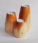 Tea light holders in yew