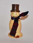 Turned wooden snowman