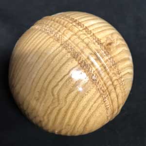 Hand made wooden cricket ball