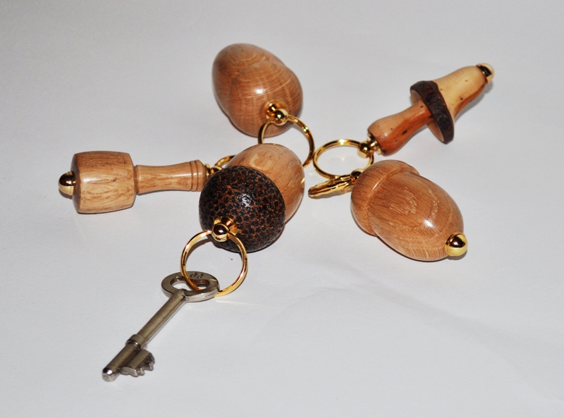 Handmade wooden keyrings