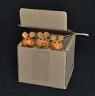 Hand turned wooden mice