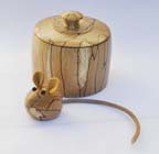 Turned wooden mouse