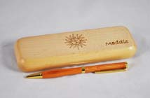 Turned wooden pen gift