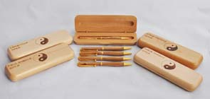 Turned wooden pens