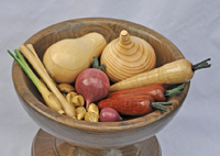 Hand crafted wooden vegetables
