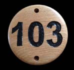 Wooden house sign