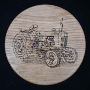Pyrographed children's stool