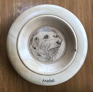 Mabel - pyrographed platter