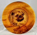 Pyrographed dog portrait