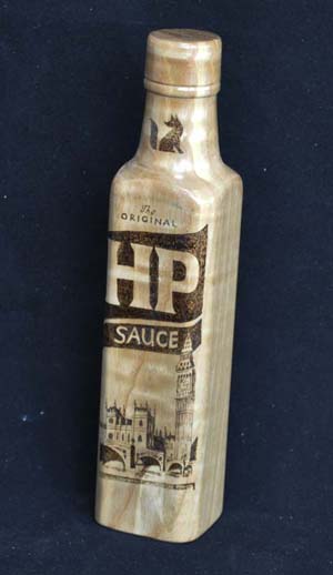 Pyrographed bottle