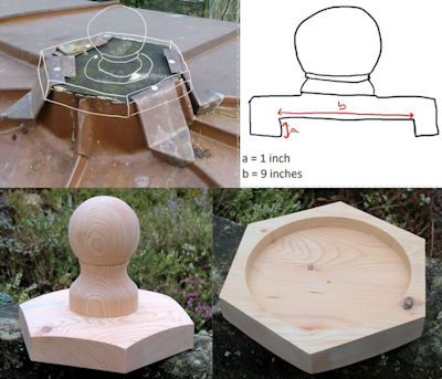 Bespoke summerhouse finial