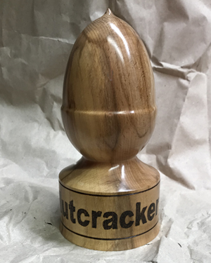Hand made wooden acorn trophy