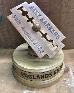 Barber shop business winner trophy