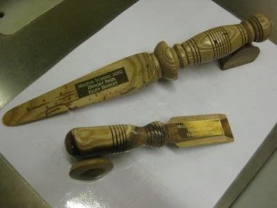 Wooden chisel and dagger