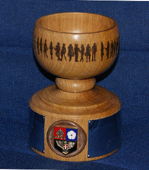 Trophy with pyrography