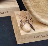 handmade wooden environment trophy