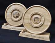 handmade wooden environment trophies