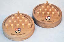 Wooden peg solitaire