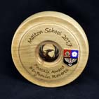 Turned wooden trophies
