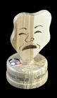Hand crafted wooden drama trophy