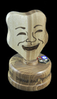 Hand crafted drama trophy in wood