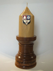 Hand crafted religious studies trophy in wood